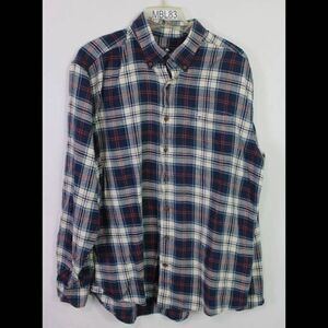SOUTHERN SHIRT COTTON BLUE RED WHITE FLANNEL LS BUTTON FRONT XL MENS SHIRT